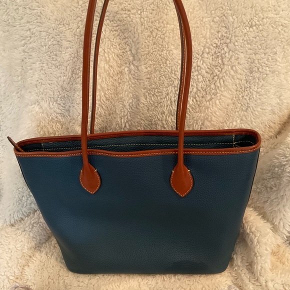 Dooney & Bourke Pebble Grain Leather Tote, in Jeans Blue - Picture 8 of 9